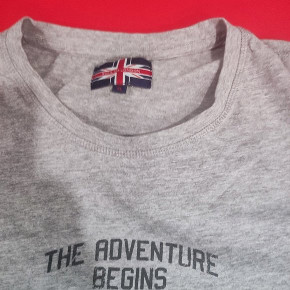 Soul of London grey graphic design short sleeve T-shirt men's size XL - Picture 3 of 6